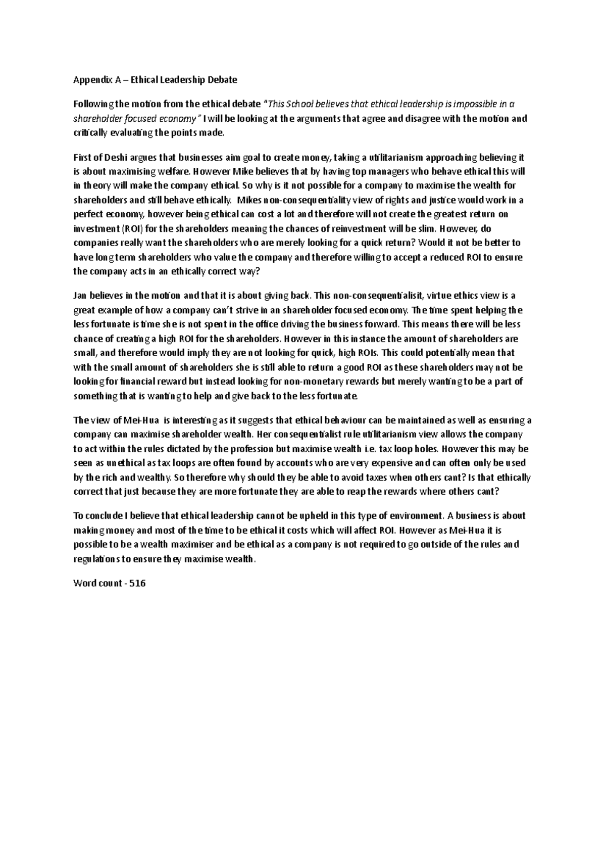Appendix A.docx Ryan - Appendix A – Ethical Leadership Debate Following ...