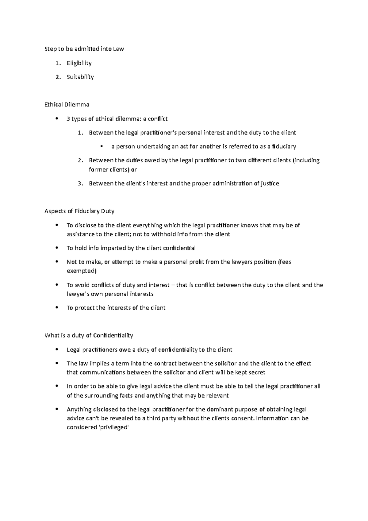 Wk 4 lecture notes LLB101 - Step to be admitted into Law Eligibility ...