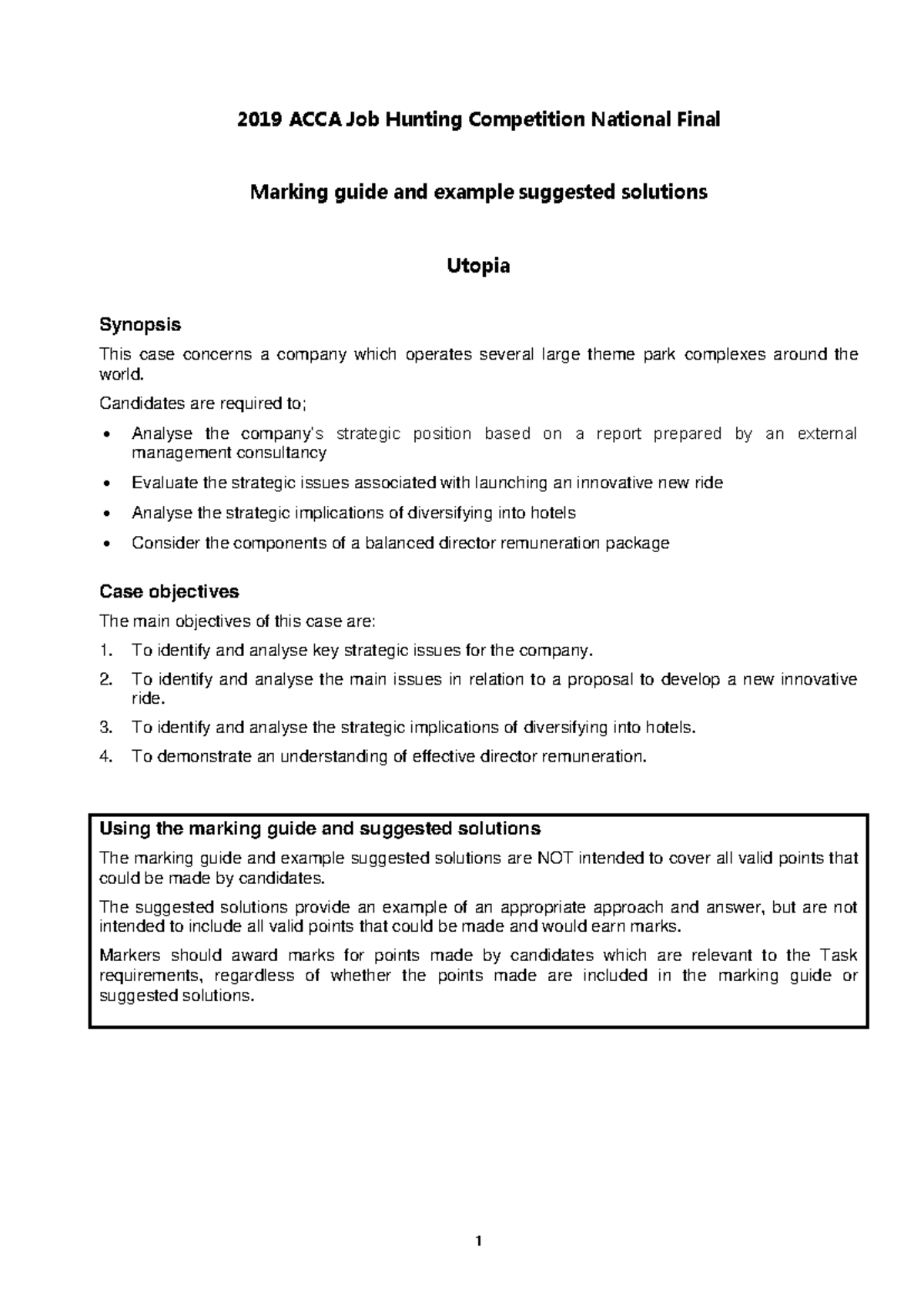 2019 sep sbl progress test paper marking guide - 2019 ACCA Job Hunting ...