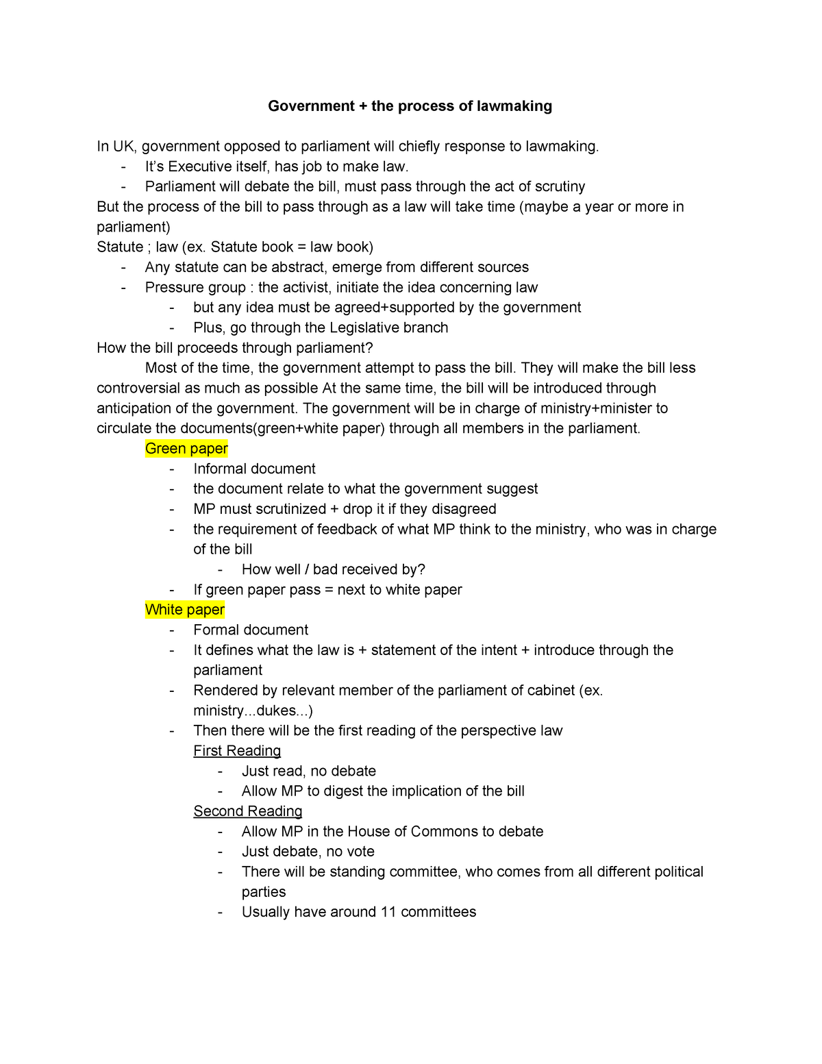 gov-lawmaking-summary-of-law-making-government-the-process-of