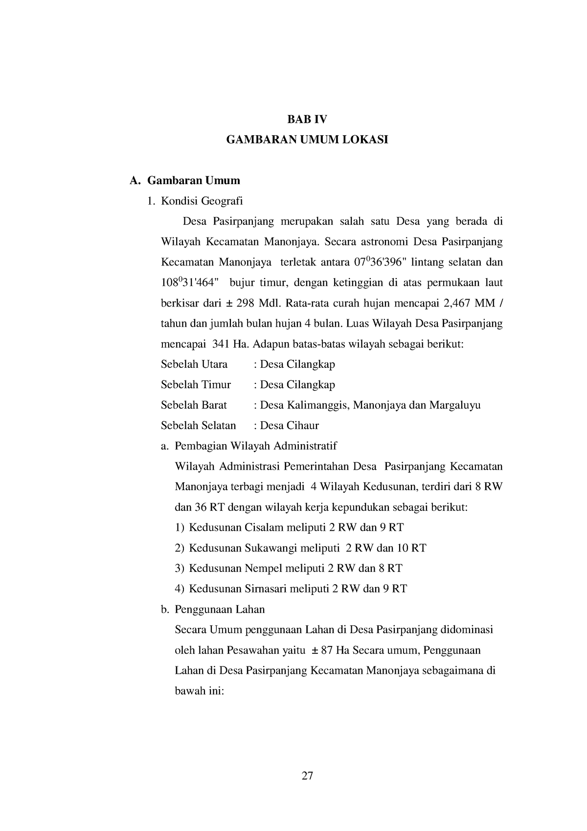 LAPORAN COMMUNITY DIAGNOSIS DETERMINAN MASALAH KESEHATAN - BAB IV - 27 ...