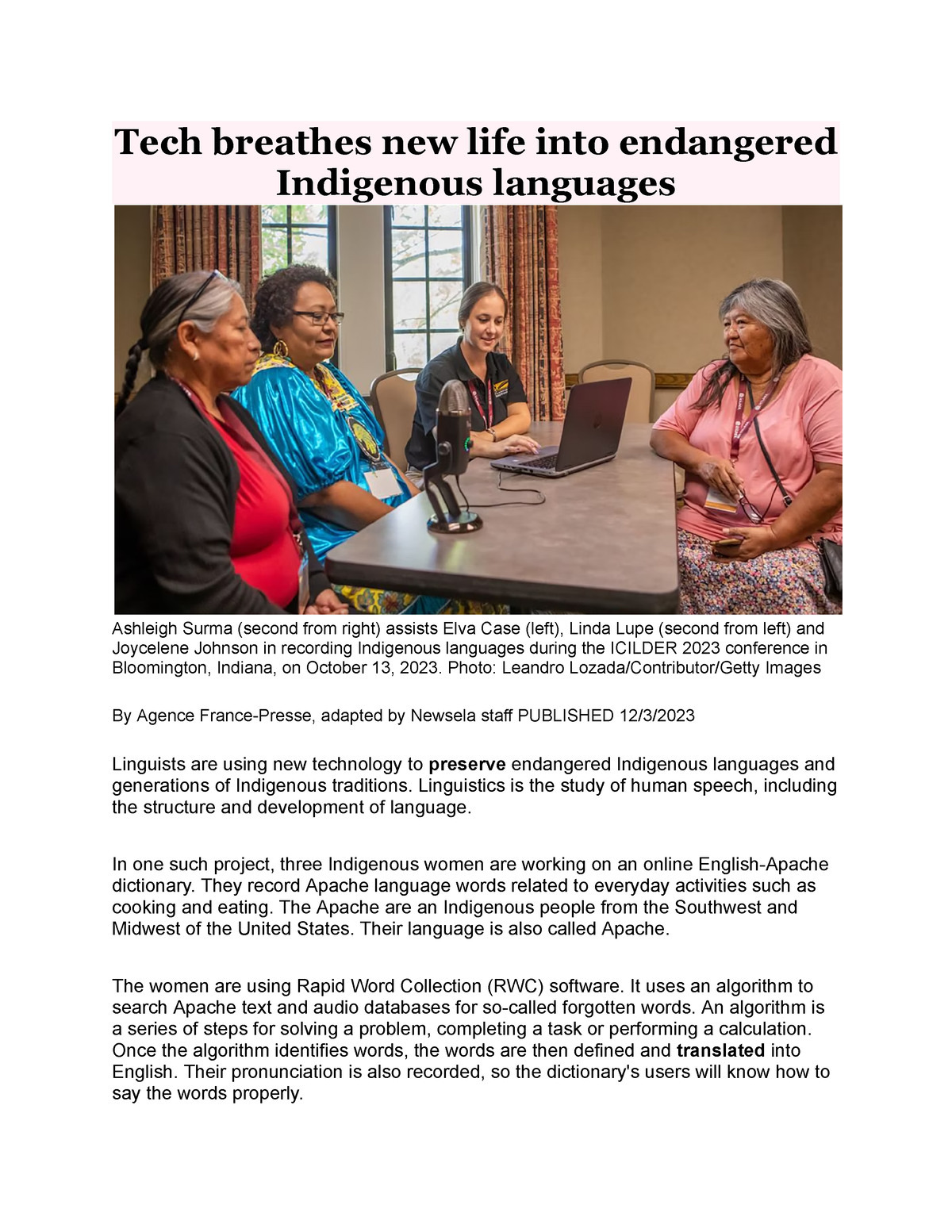 Copy of Tech breathes new life into endangered Indigenous languages ...