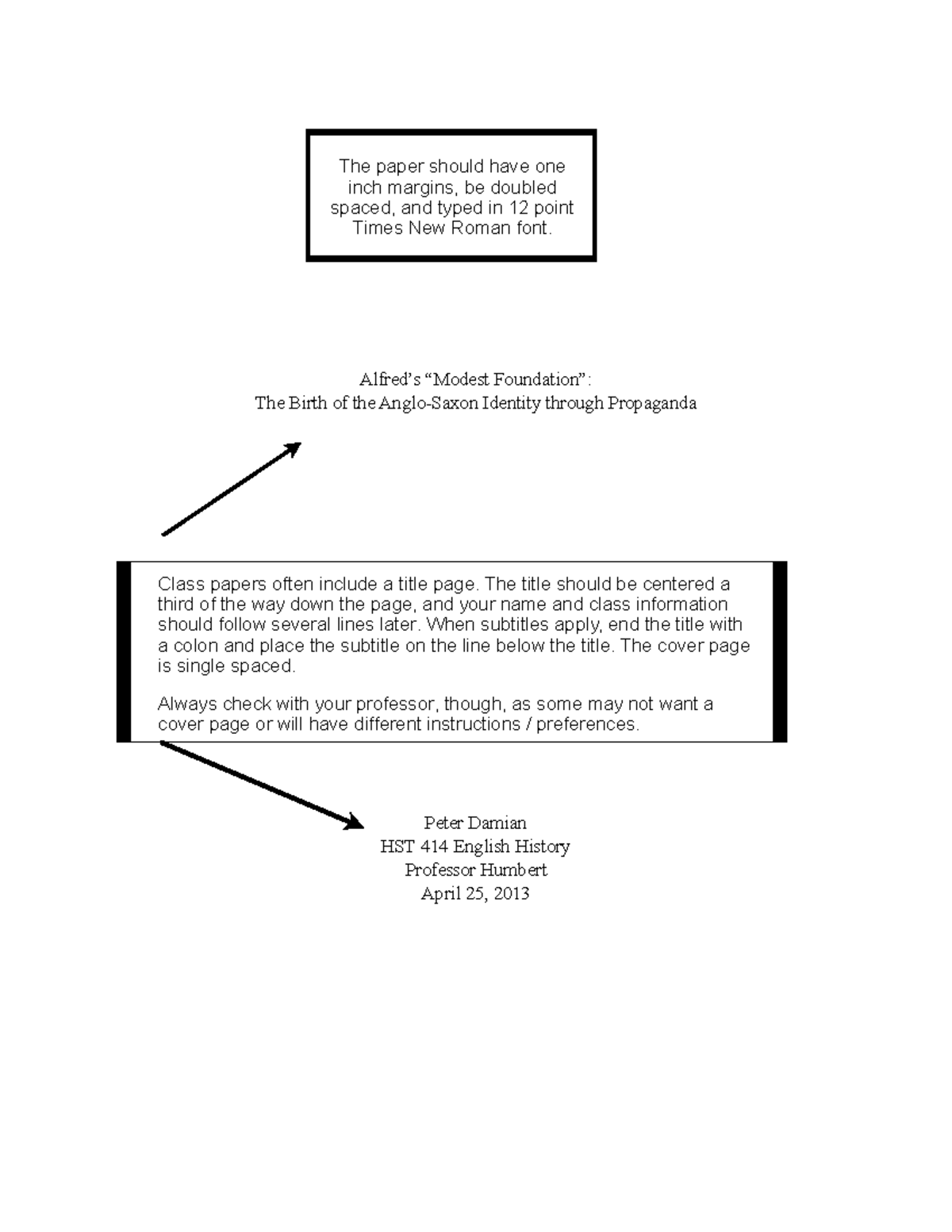Chicago Sample Footnot-Endnote Paper - Alfred’s “Modest Foundation ...