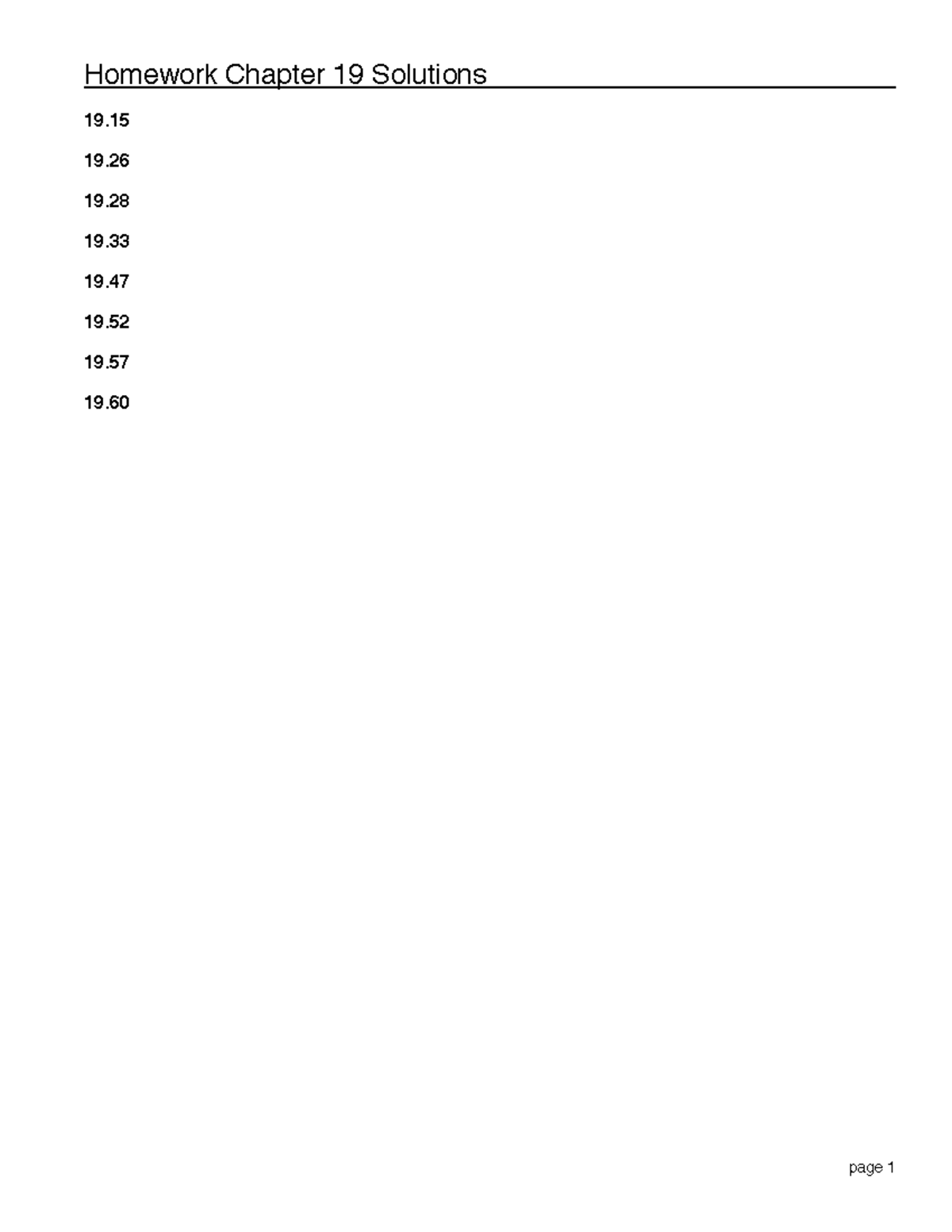 Homework+Chapter+19+Solutions - Homework Chapter 19 Solutions! 19 19 19 ...