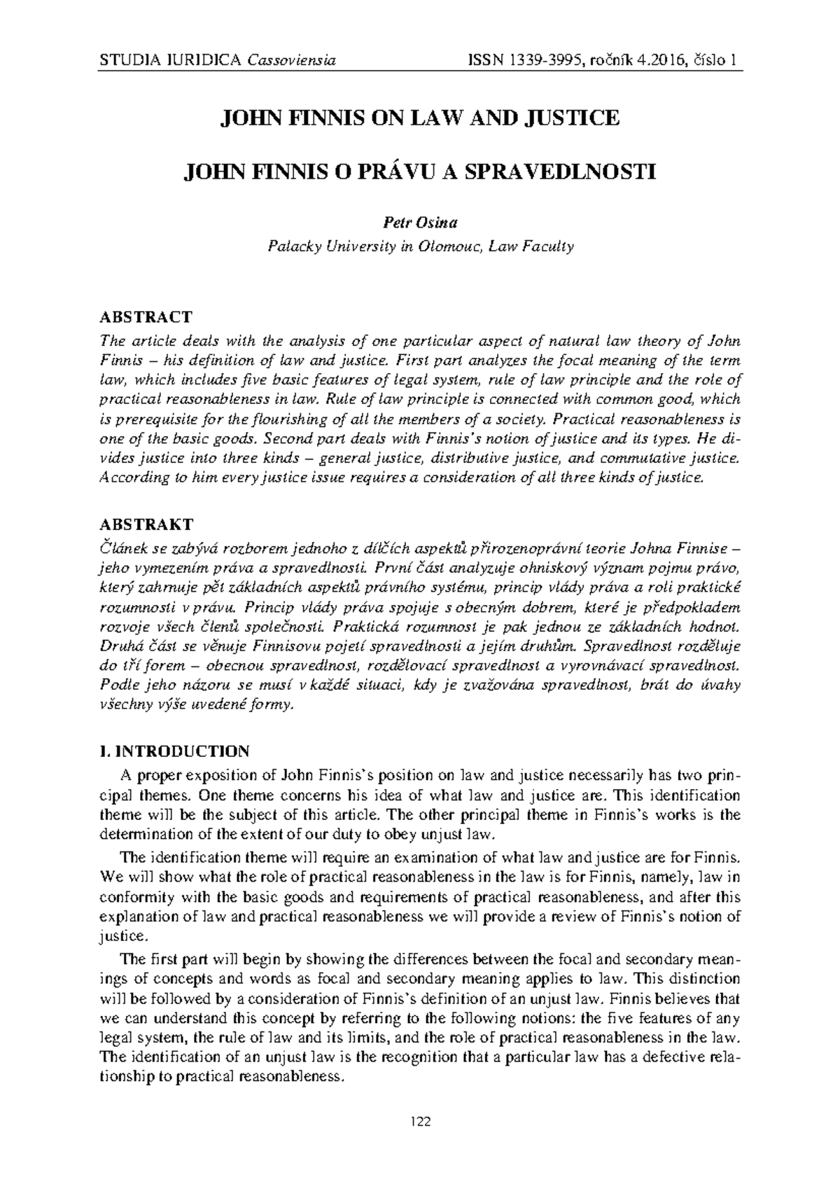 John finnis - yes - JOHN FINNIS ON LAW AND JUSTICE JOHN FINNIS O PRÁVU ...