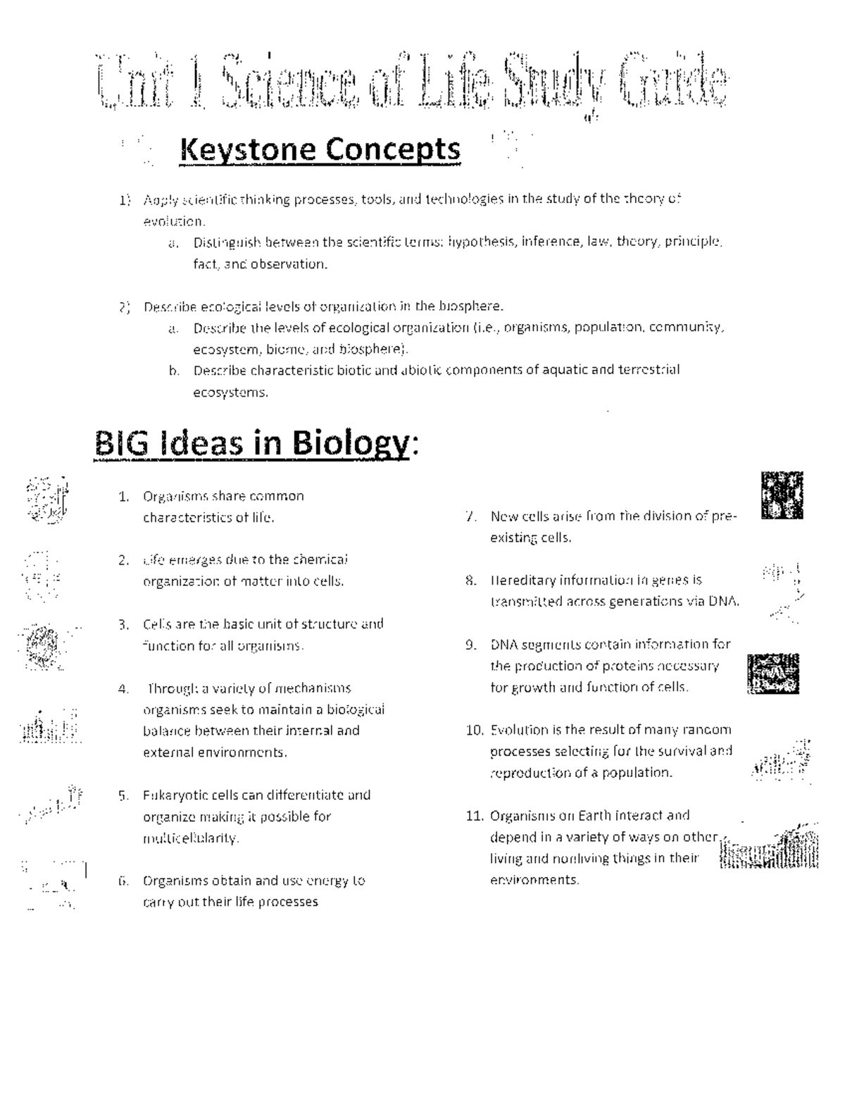 BIO Review Guide - BIO 110 - Studocu