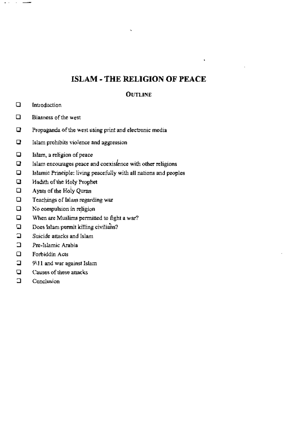 Islam, the religion of peace D D D D D D D D D D D D D D D D D D D