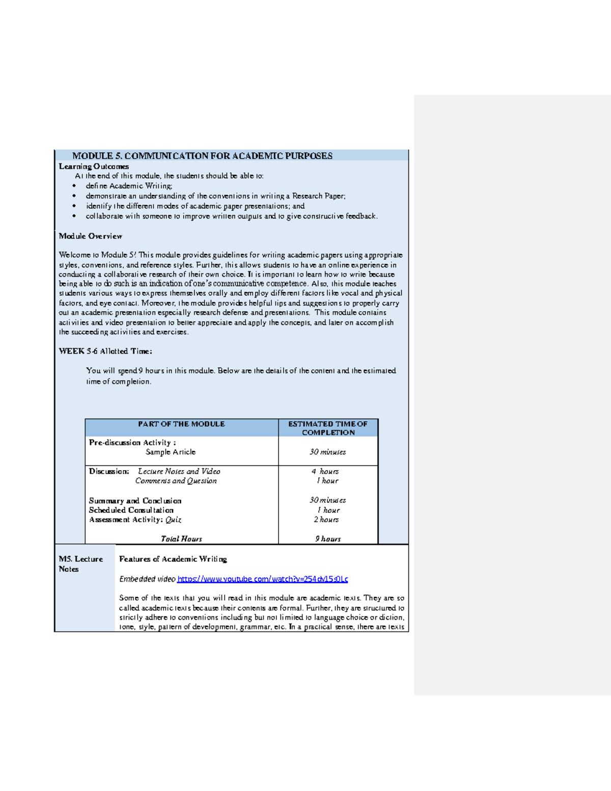 Purposive Communication Module 5 Lecture Note - MODULE 5. COMMUNICATION ...