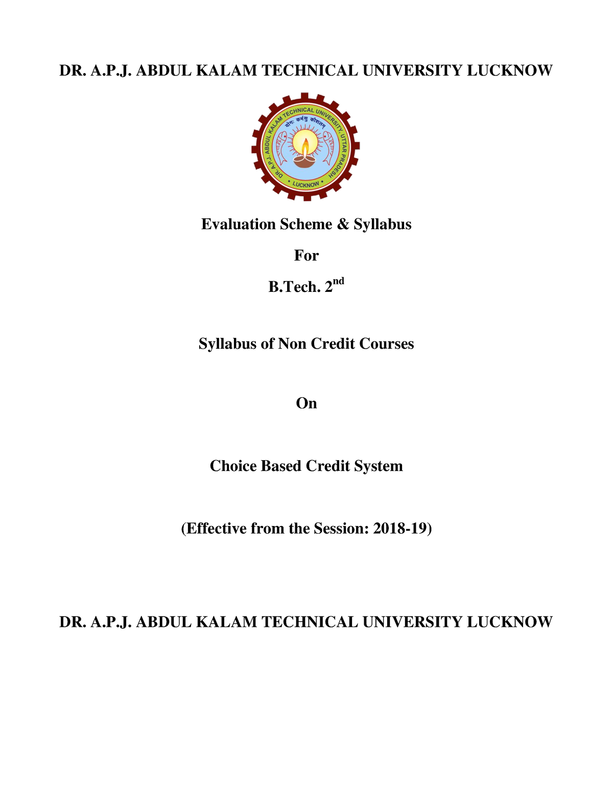 Python Syllabus - DR. A.P. ABDUL KALAM TECHNICAL UNIVERSITY LUCKNOW ...