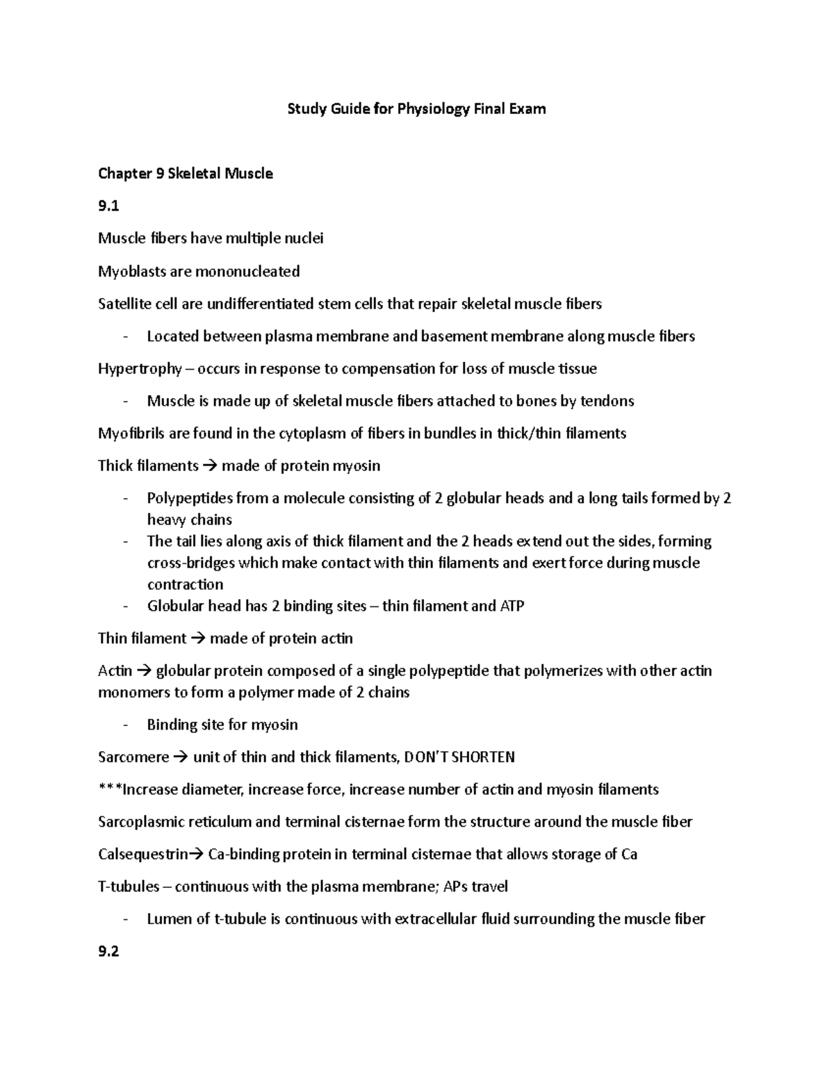 Physiology Final Study Guide - Study Guide for Physiology Final Exam ...