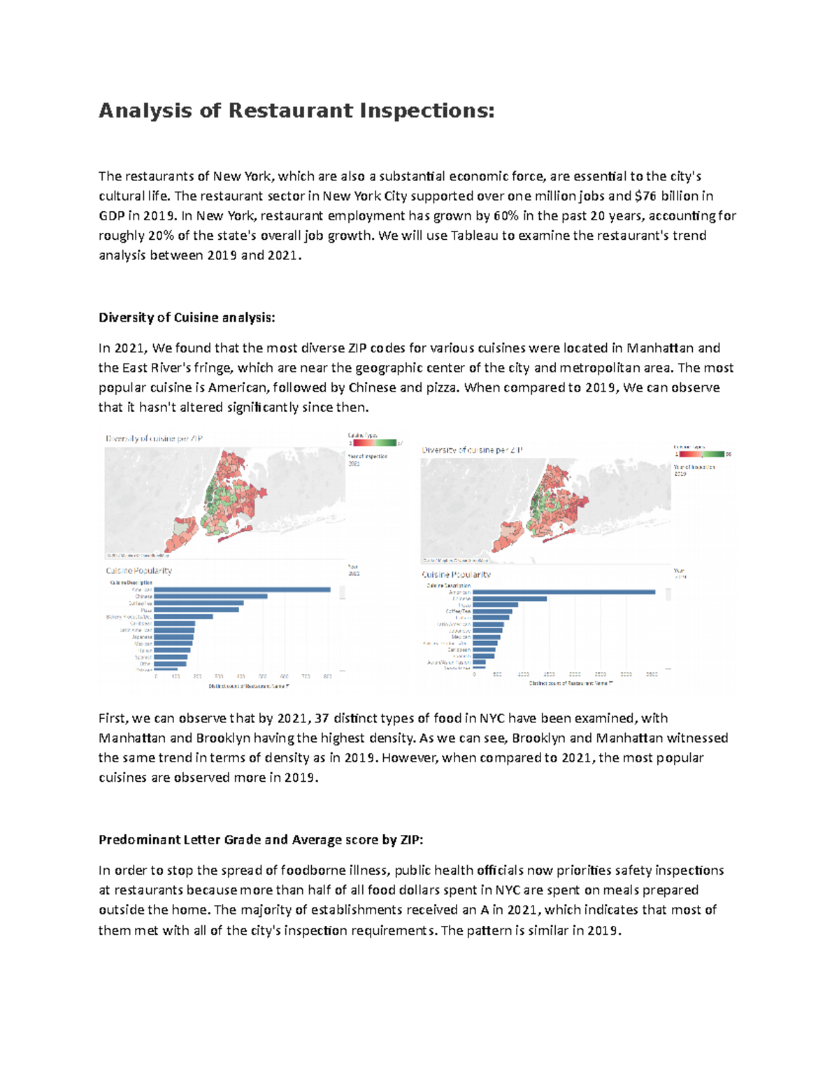Analysis - Group Assignment BUSI 650 - Analysis of Restaurant ...