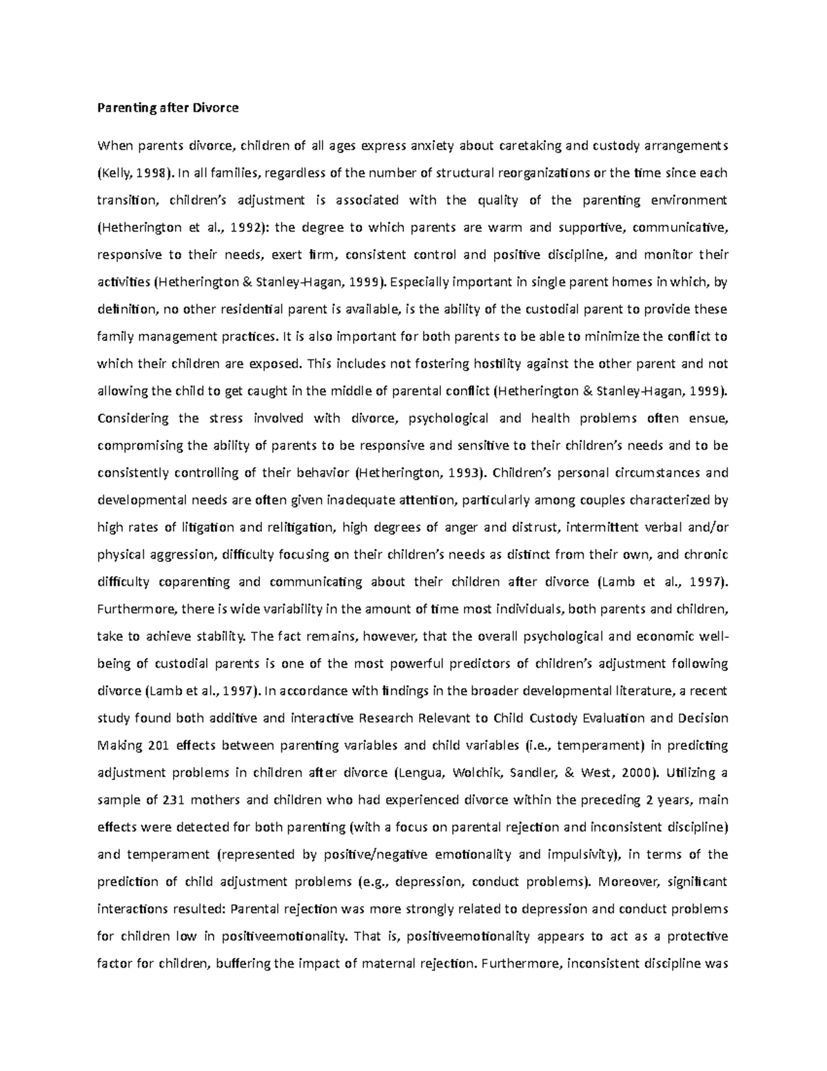 Parenting After Divorce In All Families Regardless Of The Number Of Structural 