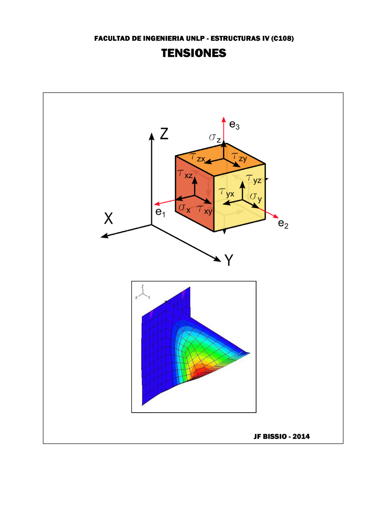 E4-Tensiones - Tensiones - FACULTAD DE INGENIERIA UNLP - ESTRUCTURAS IV ...