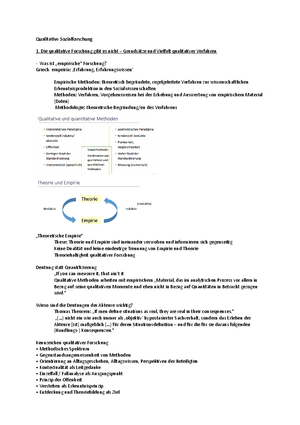 Qualitative Methoden Der Sozialforschung Dr. Unger - Einführung In Die ...