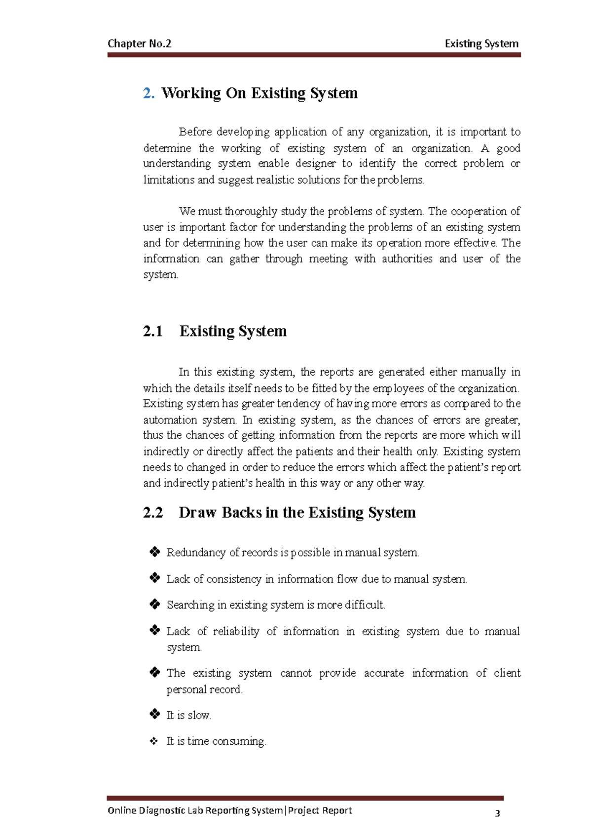 Chapter 2 Existing System - Chapter No Existing System 2. Working On ...