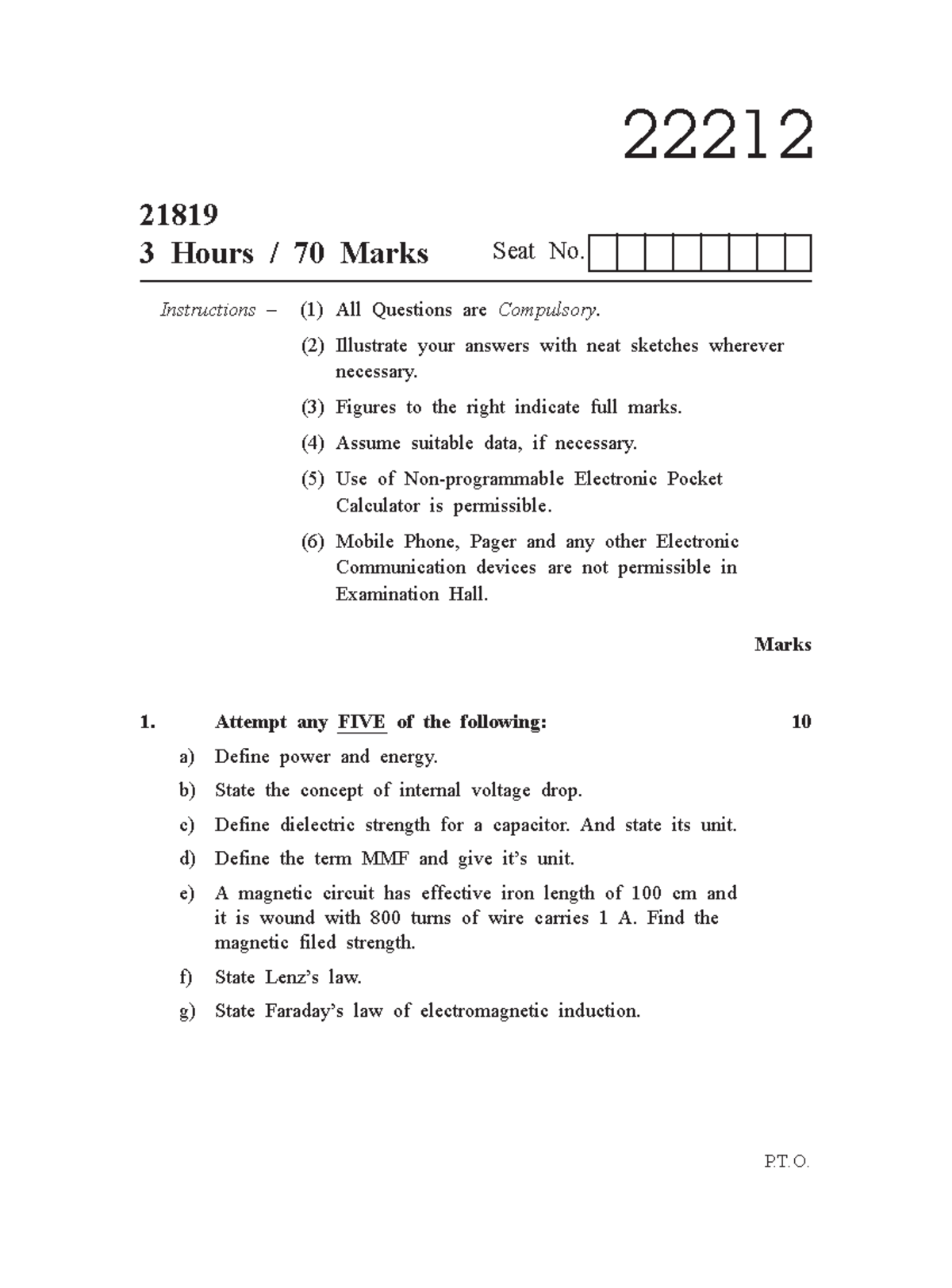 22212 2019 Summer question paper[diplomachakhazana] - 22212 21819 3 ...