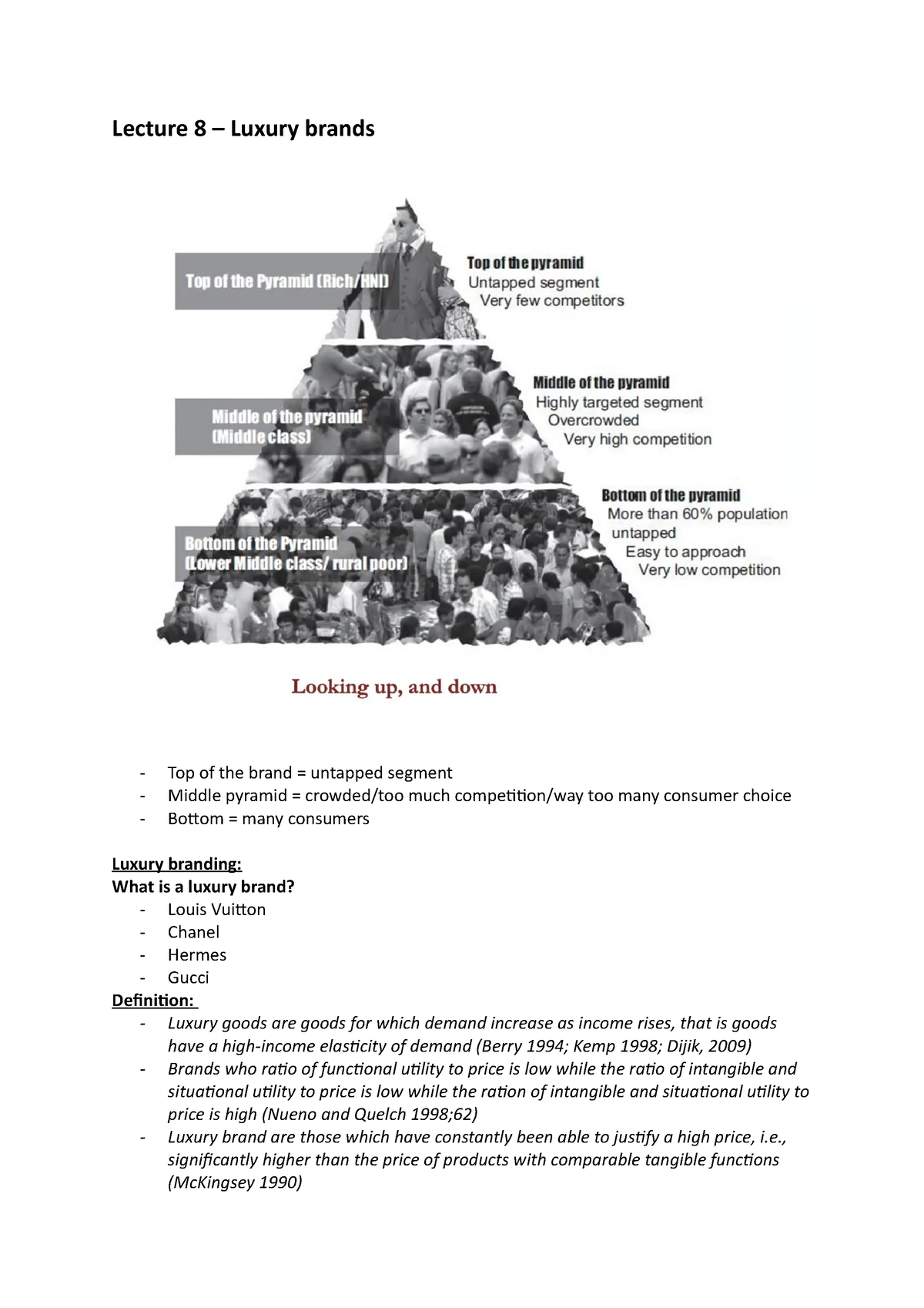 luxury brands pyramid