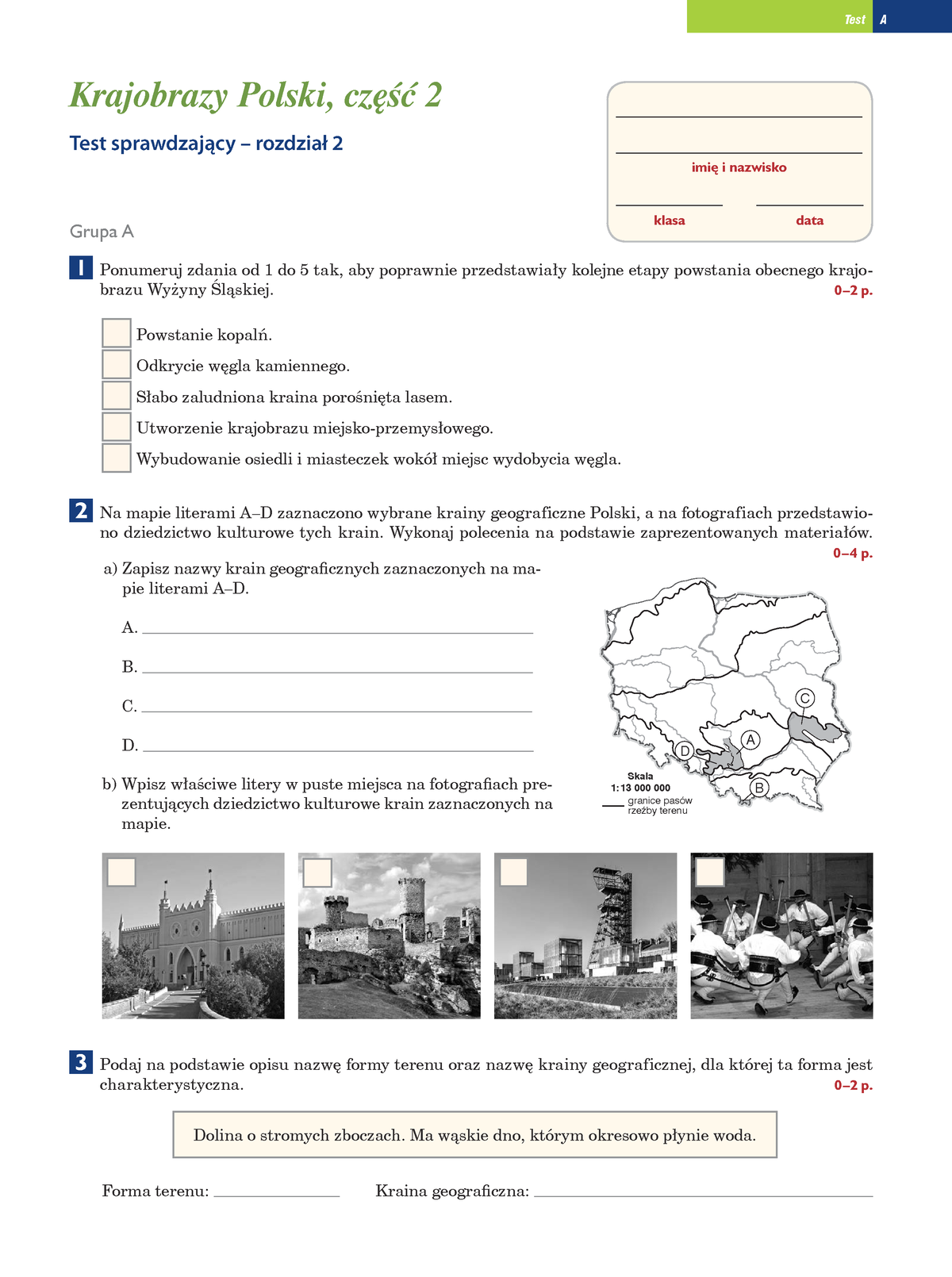 2 Test - AB - Krajobrazy Polski Cz 2 - Test A Imię I Nazwisko Klasa ...