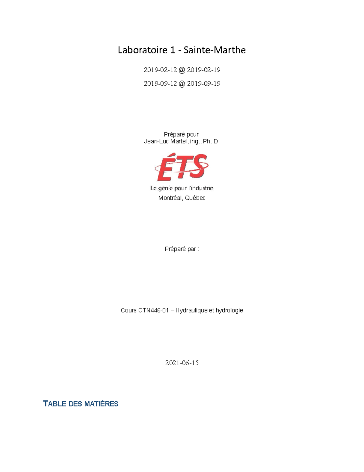 Laboratoire 1 lab 1 Laboratoire 1 SainteMarthe 20190212 2019