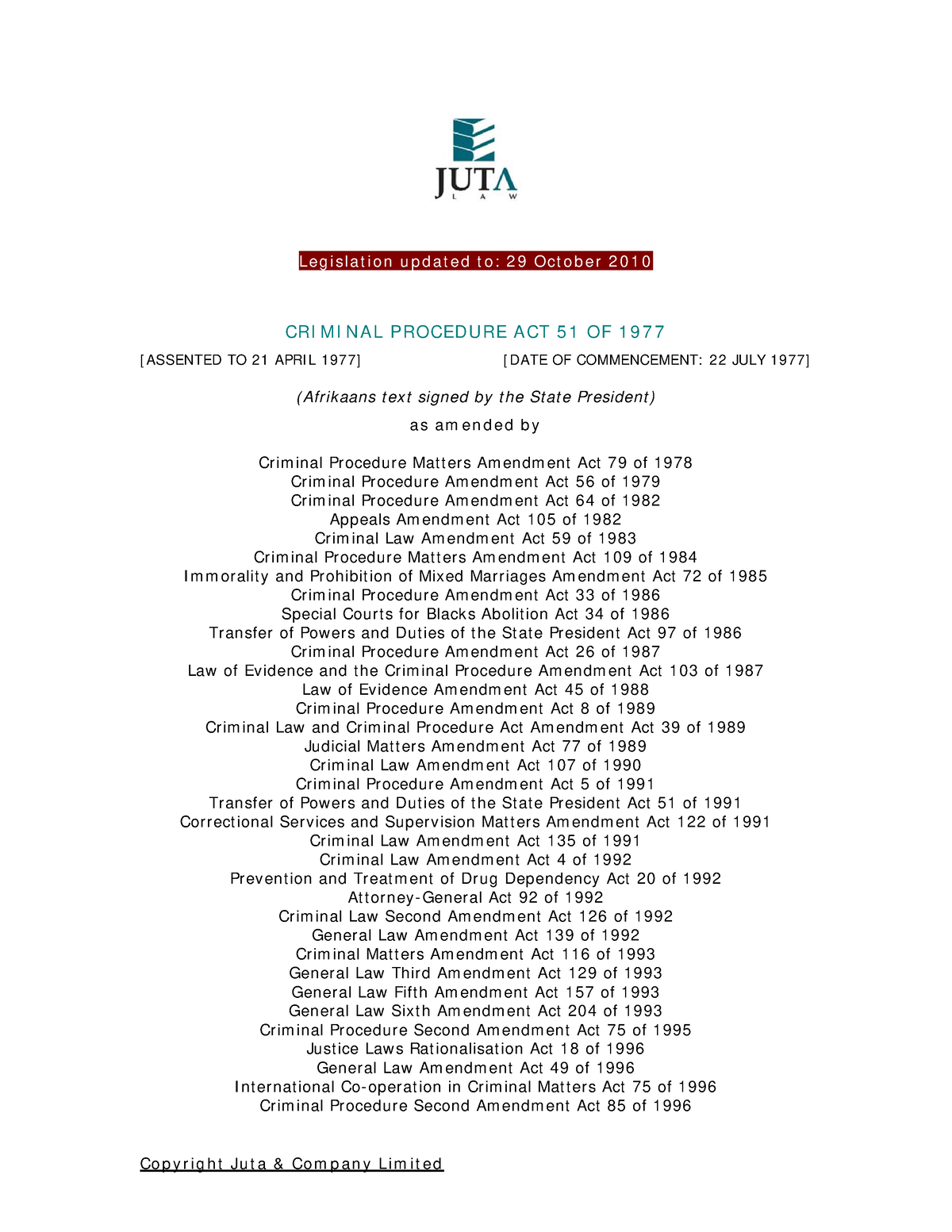 criminal-law-act-51-of-1977-assented-to-21-apri-l-1977-date-of