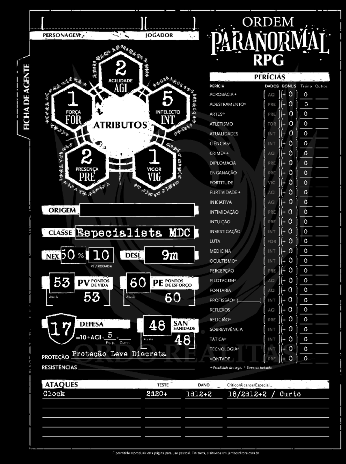 Build Médico de Guerra - Ordem Paranormal RPG - ####### 50 10 9m ...