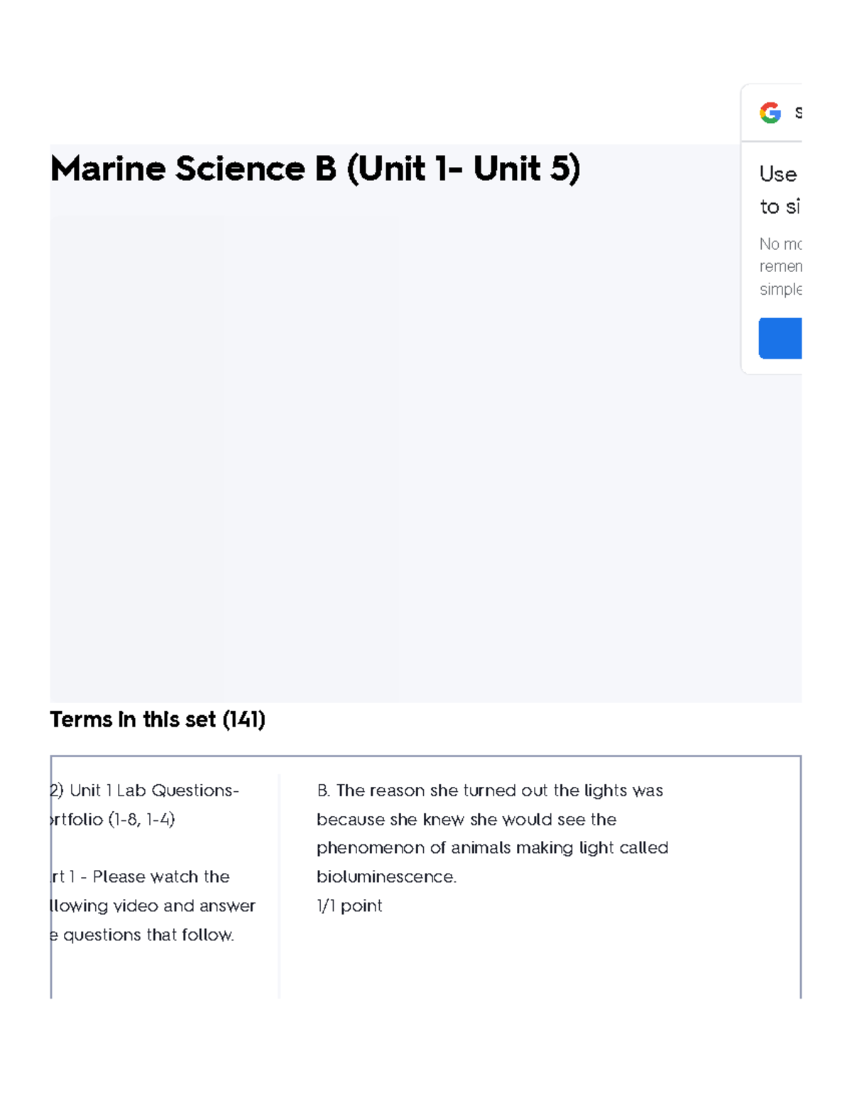 Marine Science B (Unit 1- Unit 5) Flashcards Quizlet - Marine Science B ...