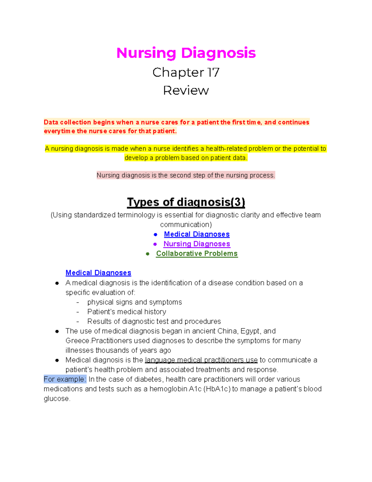 Nursing Diagnosis Chapter Review Nursing Diagnosis Chapter 17 Review   Thumb 1200 1553 