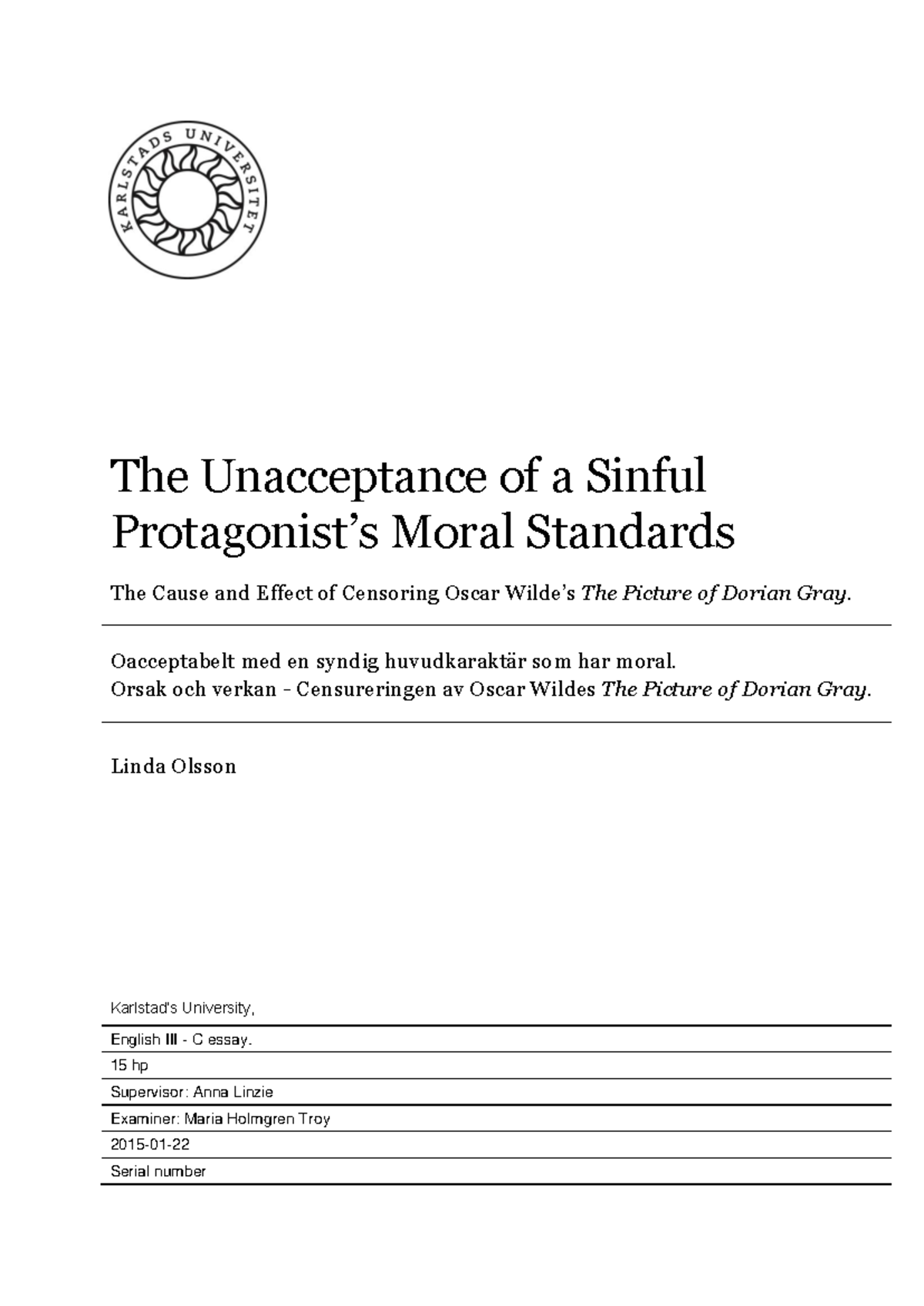Fulltext 01 - Vjhtbmn - The Unacceptance of a Sinful Protagonist’s ...