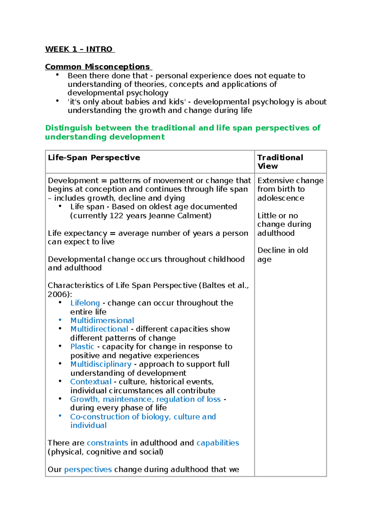 PSYC241 QUIZ Notes - WEEK 1 – INTRO Common Misconceptions Been there ...