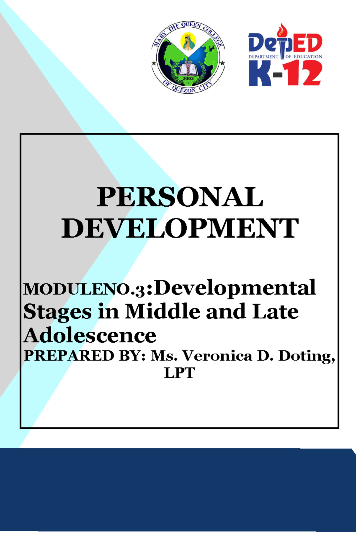 Perdev-Module-3 (1) - Module 4 - \ PERSONAL DEVELOPMENT MODULENO ...