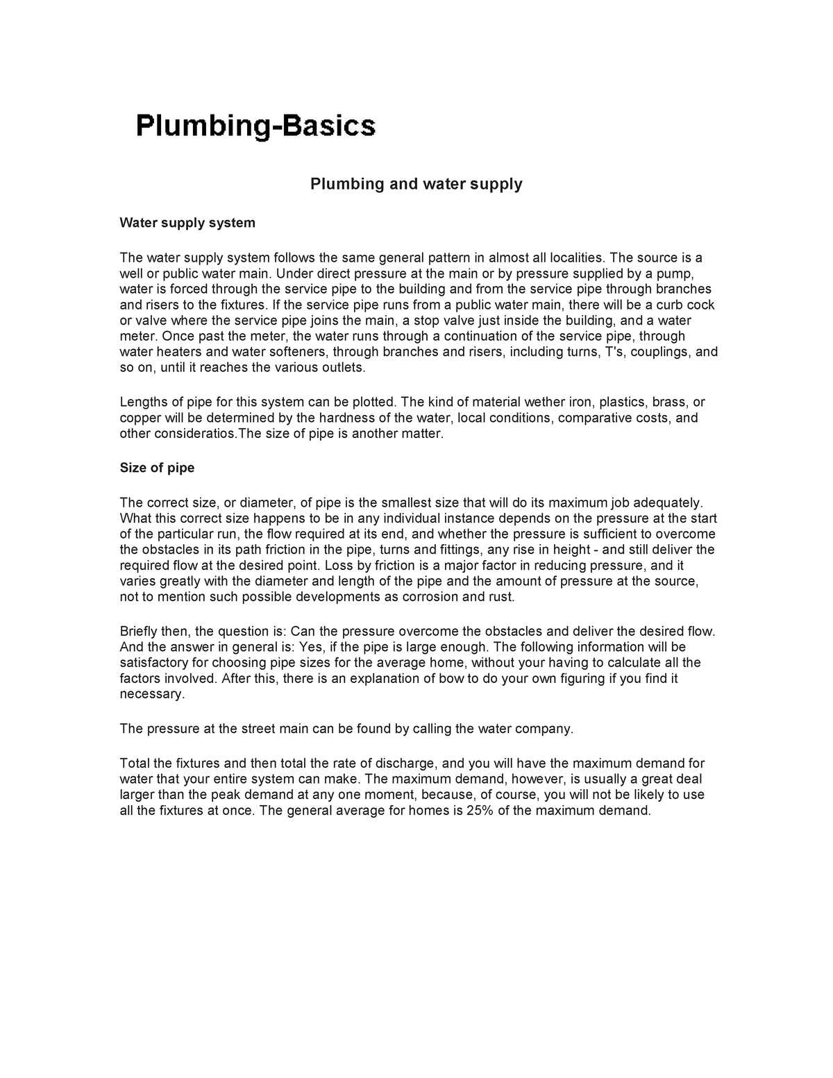 pipe-sizing-review-material-studocu