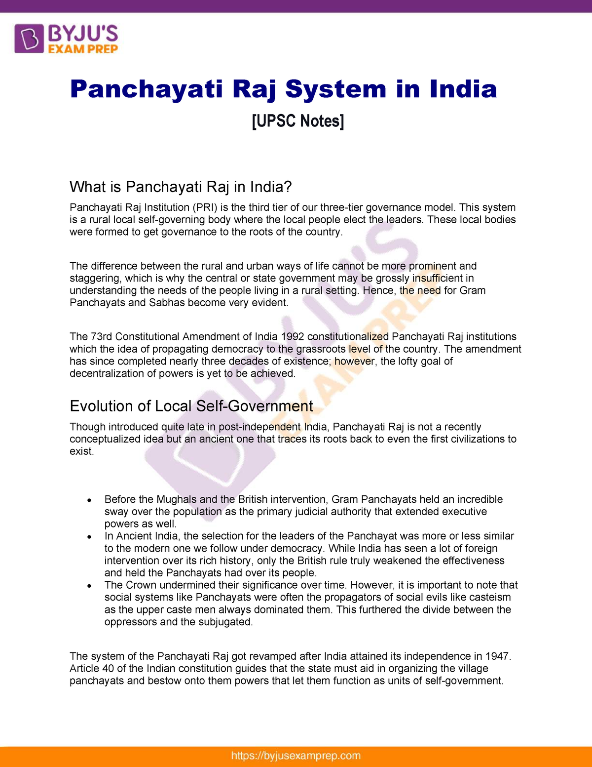 research paper on panchayati raj in india