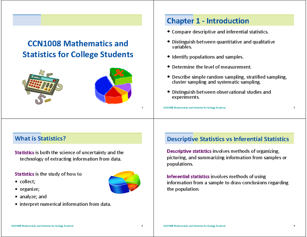 Chapter+ 1 Introduction for Students - CCN1008 Mathematics and ...