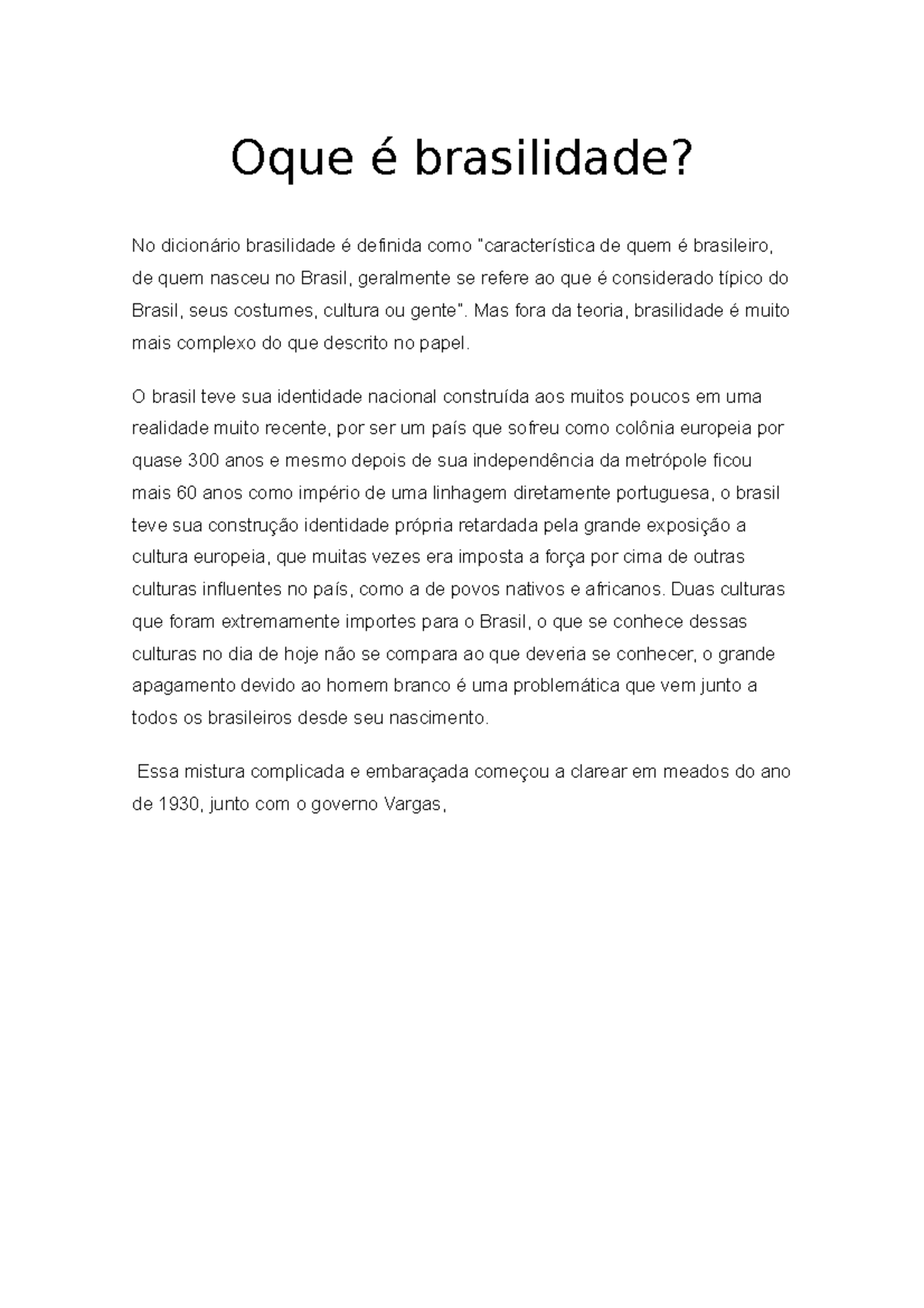 Oque é brasilidade - abcd - Oque é brasilidade? No dicionário ...