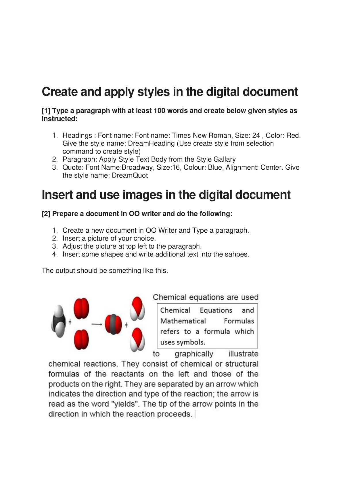 Class 10 Practical File Format - Create And Apply Styles In The Digital ...