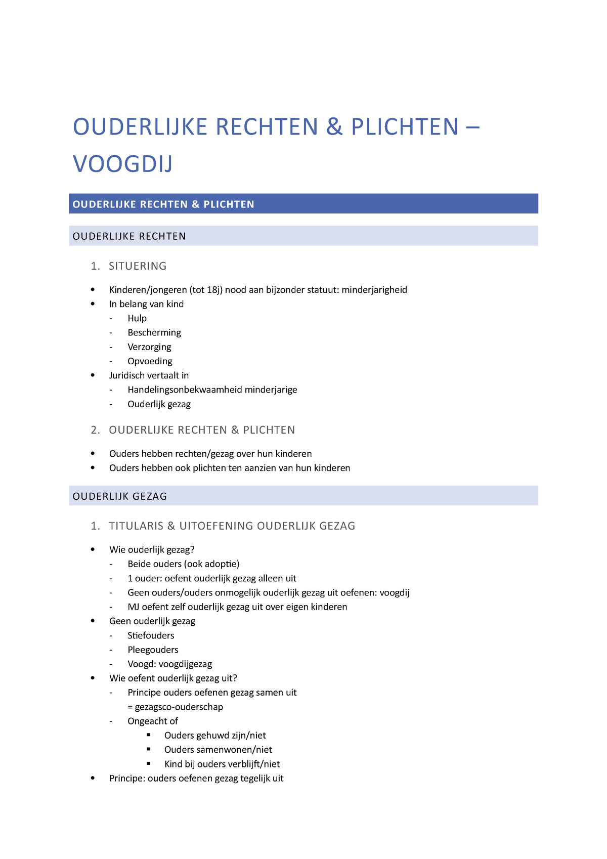 Ouderlijke Rechten - OUDERLIJKE RECHTEN & PLICHTEN – VOOGDIJ OUDERLIJKE ...