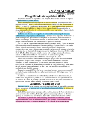 Unidad 4 QUE ES LA Biblia QU ES LA BIBLIA Armando J