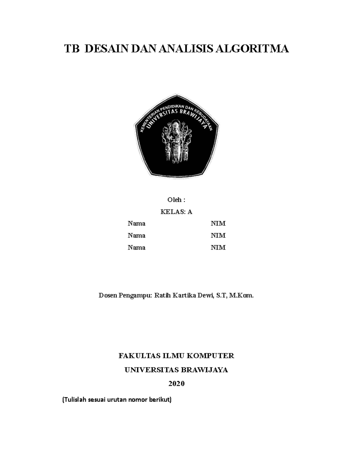 Format Tugas Besar Desain & Analisis Algoritma - TB DESAIN DAN ANALISIS ...