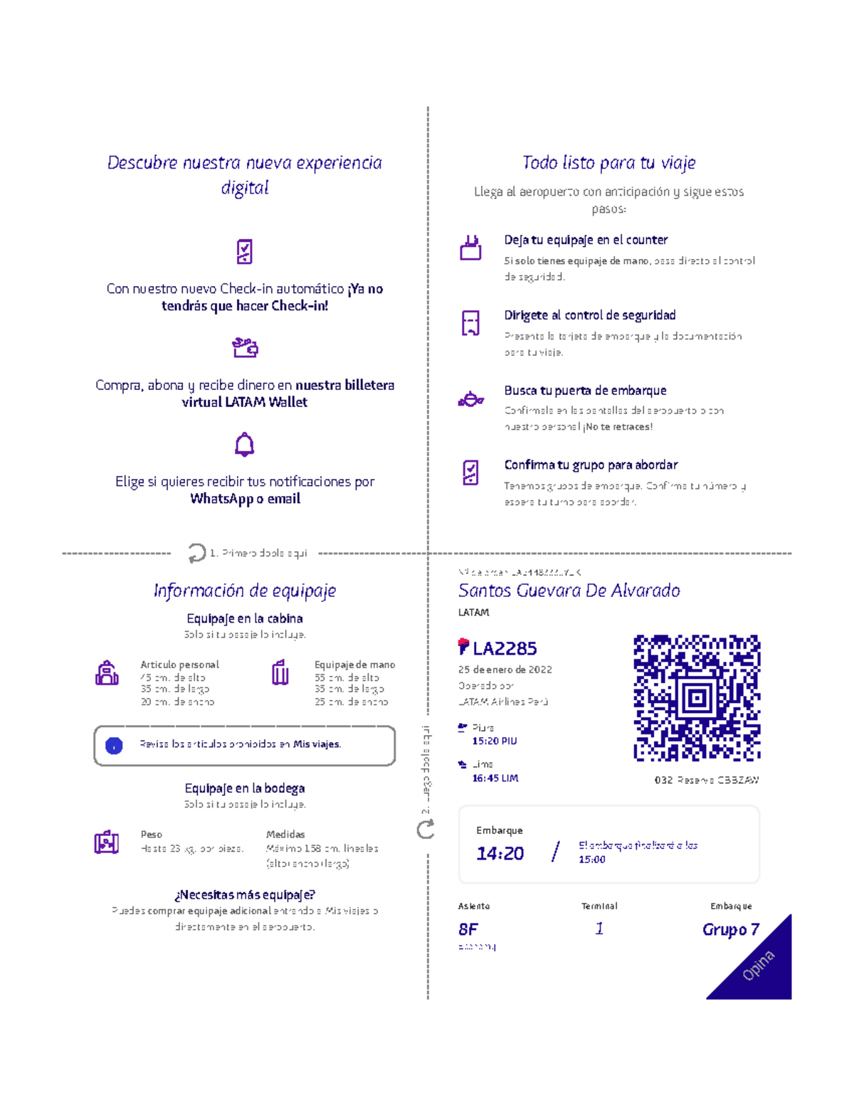 Tarjeta de Embarque Latam Airlines del sigloxxi - Descubre nuestra nueva  experiencia digital Con - StuDocu