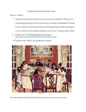 Hum-102 Short Answer 1 - Google Docs - Creating Meaning through ...