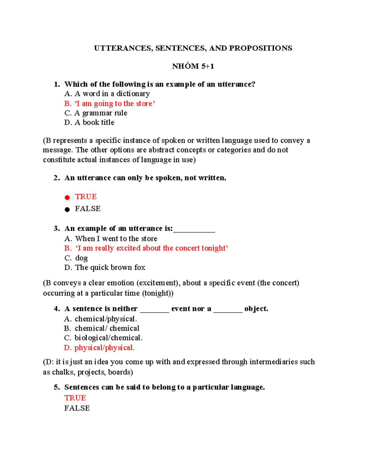Utterances, Sentences, and Propositions - UTTERANCES, SENTENCES, AND ...