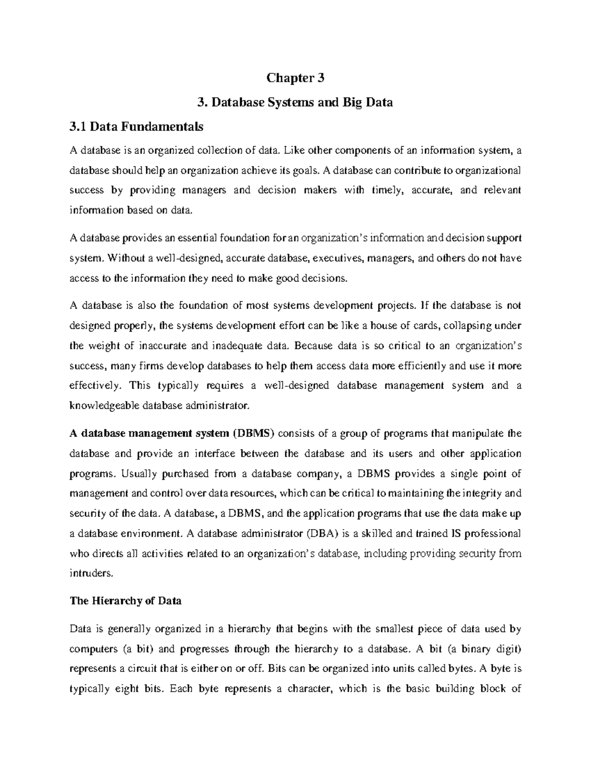 IS chapter 3 - Accounting and Finance department 3rd year - Chapter 3 3 ...