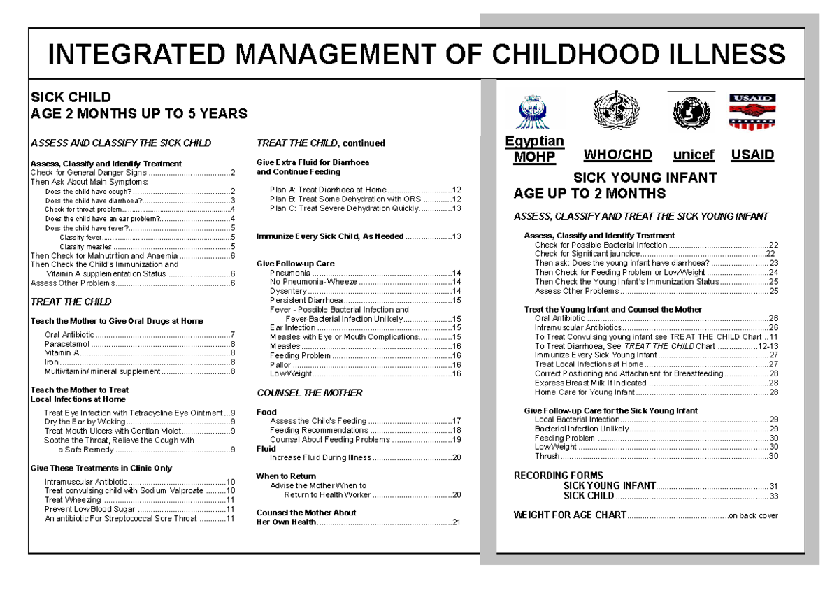 IMCI Chart by WHO and Unicef (z-lib - TREAT THE CHILD, continued Give ...