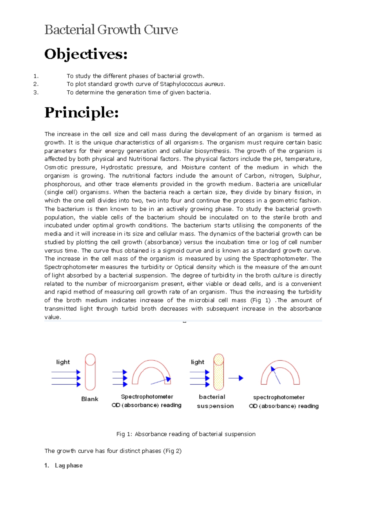 bacterial-growth-curve-objectives-to-study-the-different-phases-of