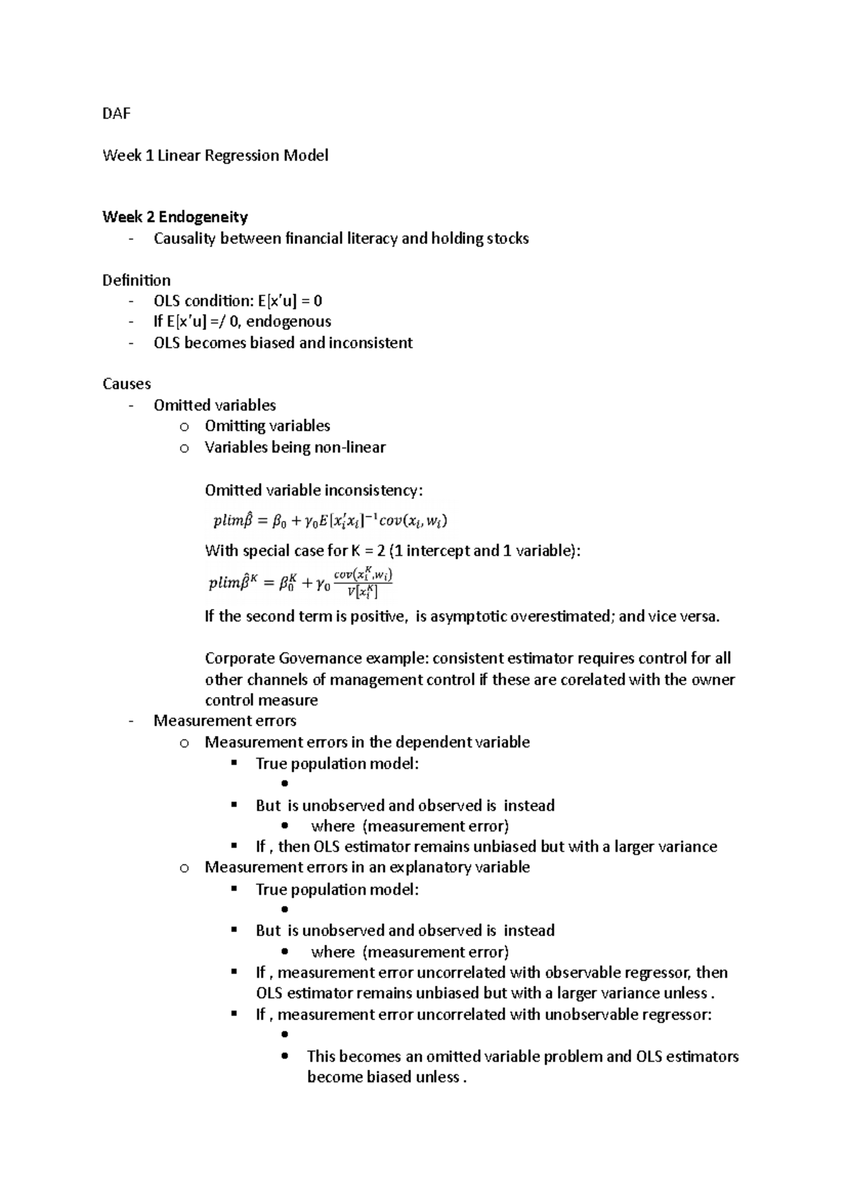 DAF - DATA ANALYSIS SUMMARY. CONTAINS SUMMARY CONTENT FOR REVISION ...