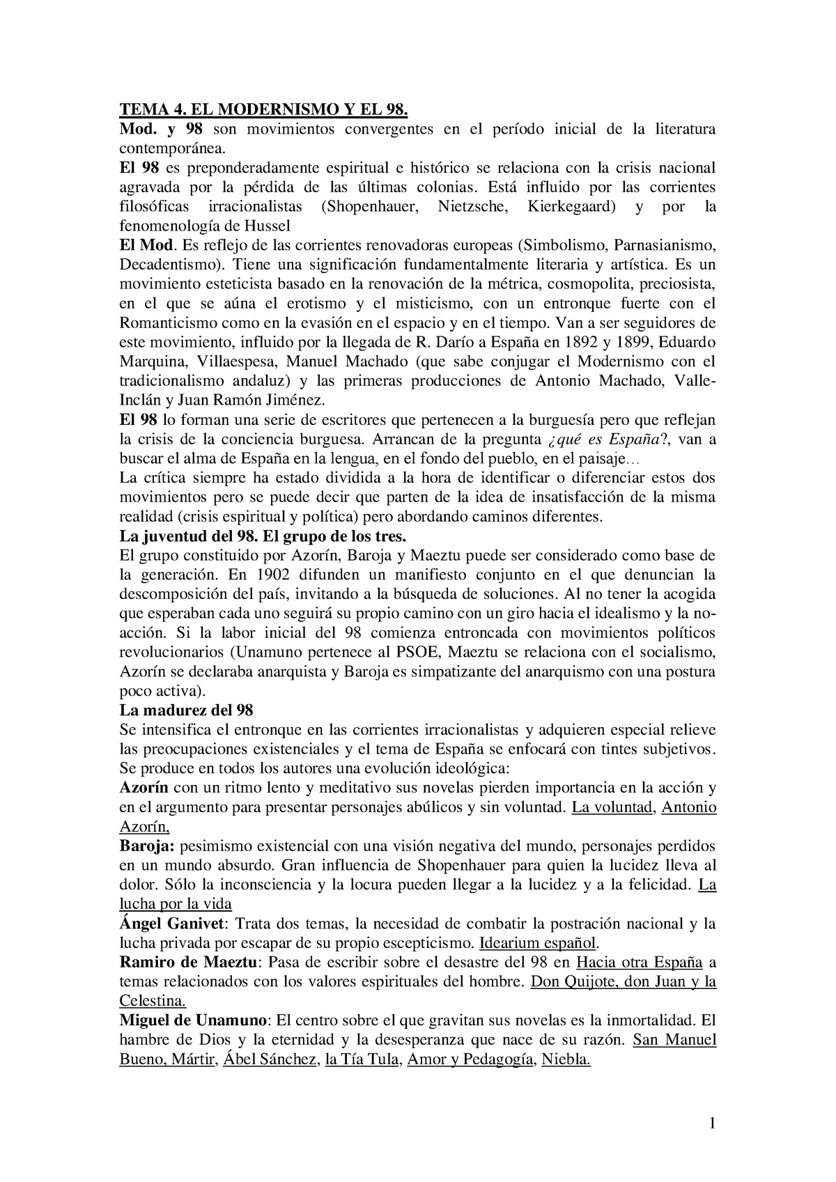 TEMA 4 Modernismo Y Generacion Del 98 - Lengua Castellana Y Literatura ...