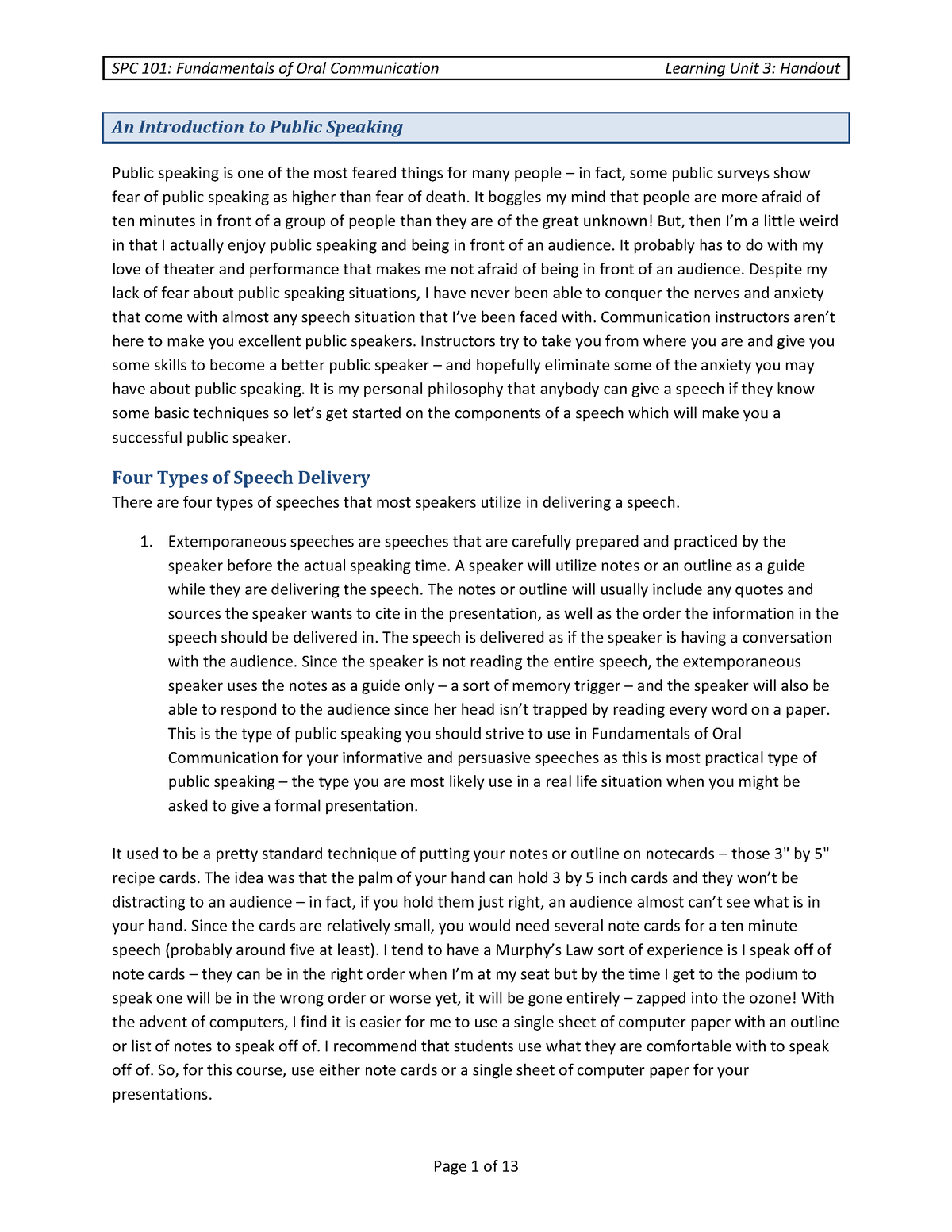 public-speaking-modes-of-delivery-spc-101-fundamentals-of-oral