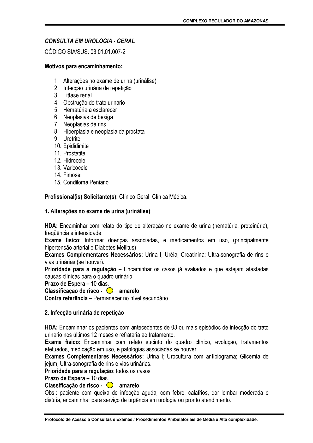 Anamnese em fisioterapia Uroginecológica, Resumos Urologia