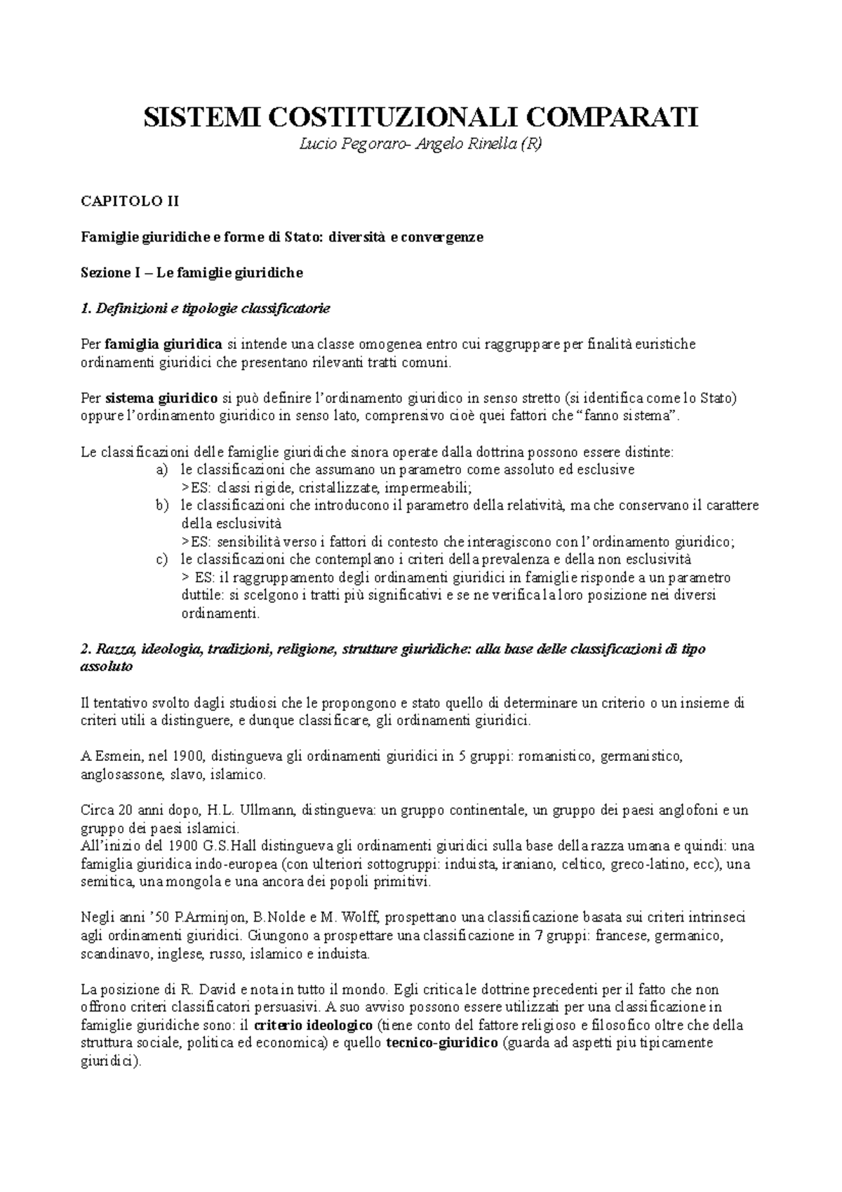 Diritto Comparato Sistemi Costituzionali Comparati Lucio Pegoraro