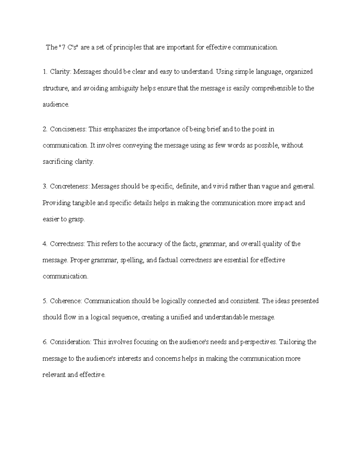 The 7 C's - communication skills - The "7 C's" are a set of principles ...